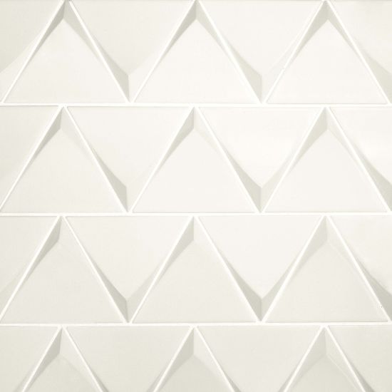 Bedrosians Triangolo White Matte 5" x 5" Triangle Wall Tile