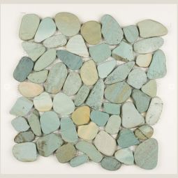 Shaved Pebbles - Green 12" x 12" Mosaics