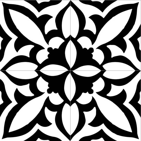 Zio Retro Neuve - Fleur Noir 8