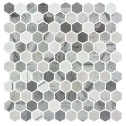 Zio Aragon Hills - Ventura Heights Hex Recycled Glass Mosaic