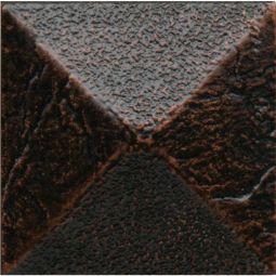 Daltile Armor - Oil Rubbed Bronze Pyramid Dot 2" x 2"