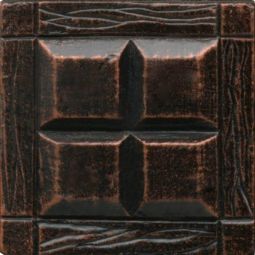 Daltile Armor - Oil Rubbed Bronze Four Square Dot 2" x 2"