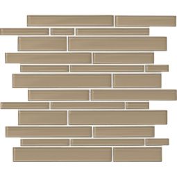Daltile Amity - Brown Linear Random Glass Mosaic
