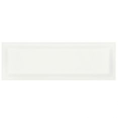 Tesoro Soho - Canvas White Beveled Glossy 4" x 12" Wall Tile