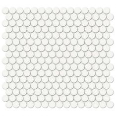 Teosro Soho - Canvas White 3/4" Matte Penny Round Mosaic