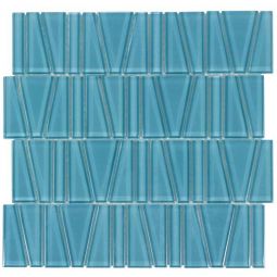 Surfaces Angle - Turquoise Glass Mosaic