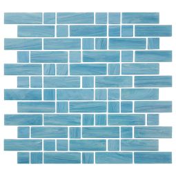 Tesoro Dash - Ionian 1" x 1" & 1" x 3" Glass Mosaic