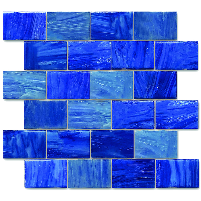 Tesoro Garden Wall Aegean 2&quot; x 3&quot; Glass Mosaic