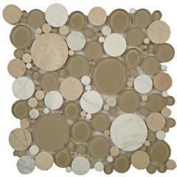 Zio Bubble - Olivine Glass Mosaic