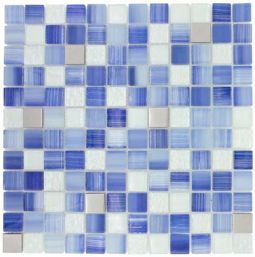 Surfaces Directions - Infinite Blue Glass Mosaics