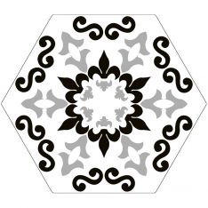 Zio Cucina Italia - Trivette Flora 8" x 9" Hexagon Porcelain Tile