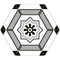 Zio Cucina Italia - Cesto Di Fiori 8" x 9" Hexagon Porcelain Tile
