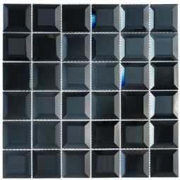 Zio Checkers - Blue Hemisphere Glass Mosaic