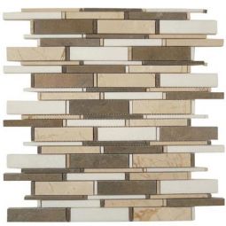 Zio Cascade - Lagos Azul, Crema Marfil & Thassos White Mosaic
