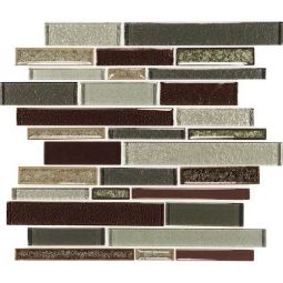 Daltile Crystal Shores  - Hazel Harbor Random Linear Glass Mosaic