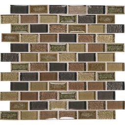 Daltile Crystal Shores  - Aurelian Seas 2 x 1 Brick Joint Glass Mosaic