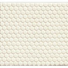 Bedrosians 360 - White Matte Penny Rounds Porcelain Mosaics