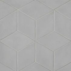 Bedrosians Allora - Solid Grey Matte Rhombus Floor & Wall Tile