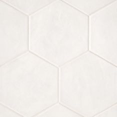 Bedrosians Allora - Solid White Matte Hexagon Floor & Wall Tile