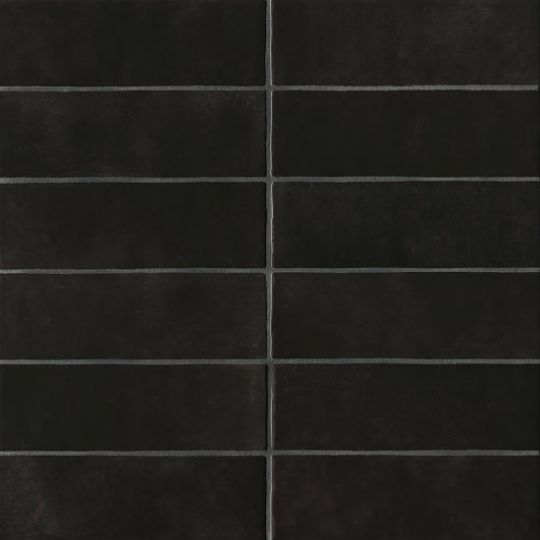 Bedrosians Cloe - Black 2.5 x 8 Gloss Ceramic Wall Tile