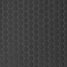Bedrosians Le Cafe - Black Matte 1" x 1" Hexagon Porcelain Mosaic