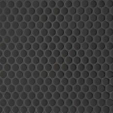 Bedrosians Le Café - Black Matte 3/4" x 3/4" Penny Round Porcelain Mosaic