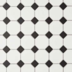 Bedrosians Le Café - White Glossy 2" x 2" Octagon Porcelain Mosaic
