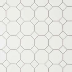 Bedrosians Le Café - White Matte 2" x 2" Octagon Porcelain Mosaic