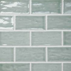 Bedrosians Marin - Aloe Green 2.5" x 5" Ceramic Wall Tile
