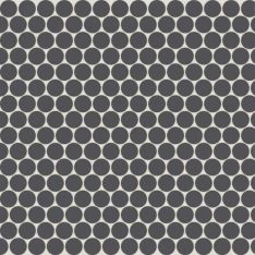 Bedrosians Marin - Black Sea 3/4" Penny Round Matte Porcelain Mosaic
