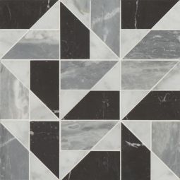 Bedrosians Modni - Cool Blend Quin Honed Marble Mosaic