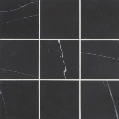 Bedrosians Monet - Nero Marquina 4" x 4" Honed Marble Decorative Tile