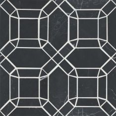 Bedrosians Monet - Nero Marquina Square Honed Marble Mosaic 1 Tile