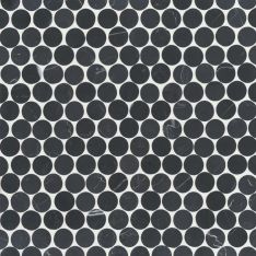 Bedrosians Monet - Nero Marquina Circle Honed Marble Mosaic 8 Tile