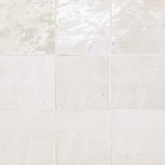 Bedrosians Zagora - Blanc 4" x 4" Glossy Zellige Field Tile
