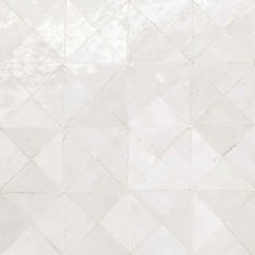 Bedrosians Zagora - Blanc Triangle Glossy Zellige Mosaic Tile