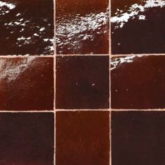 Bedrosians Zagora - Maroon 4" x 4" Glossy Zellige Field Tile
