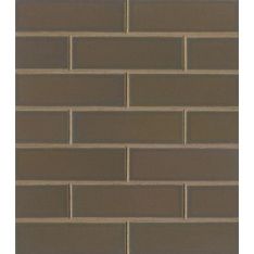 Bedrosians Zenia - Umbra 2" x 6" Porcelain Floor & Wall Mosaic