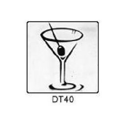 Solid Pewter Dots DT40 - 2" Martini