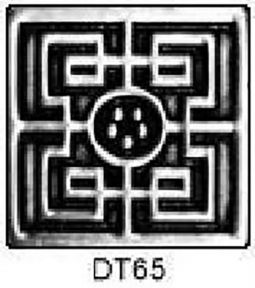 Solid Pewter Dots DT65 - 2" Chinese Geometric
