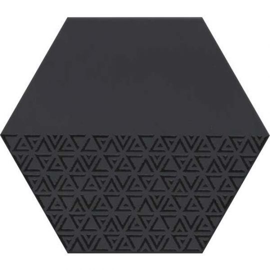 Emser Rhythm Black Hex Pattern 11 X, Emser Porcelain Tile