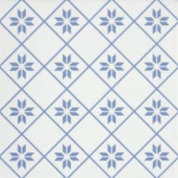 Emser Geometry - Petal Blue 10" x 10" Porcelain Tile