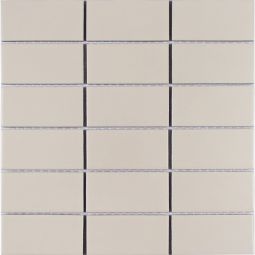 Tesoro Gallery Porcelain Mosaics - Biscuit Matte 2" x 4" Stacked Brick Mosaic