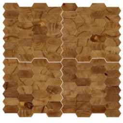Tesoro Forest Elements - Honeycomb Geometrical Wood Mosaic