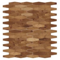 Tesoro Forest Elements - Long Hex Geometrical Wood Mosaic