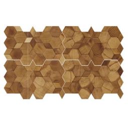 Tesoro Forest Elements - Star Geometrical Wood Mosaic