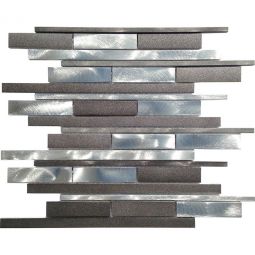 Tesoro Metallica - Linear #4 Brick Pattern Aluminum & Glass