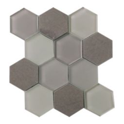 Tesoro Metropolitan Stone & Glass Blends - Mink Honed Hex