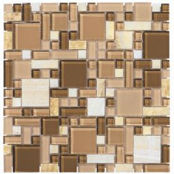 Puccini Rococo - Empress Gold Glass & Stone Mosaic