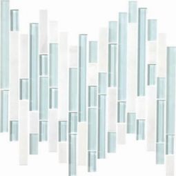 Puccini Brucke - White Pearl Glass & Stone Mosaic